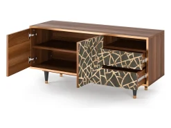 Mueble de TV - 125х56х41 cm - T7 - Enlarged Leaf, Nogueira^ Móvel De Tv