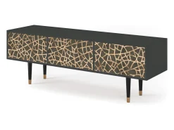 Móvel De Tv* Mueble de TV - 170х59х48 cm - T4 - Enlarged Leaf, Antracite Cinza antracite