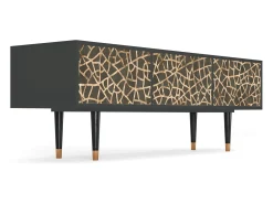 Móvel De Tv* Mueble de TV - 170х59х48 cm - T4 - Enlarged Leaf, Antracite Cinza antracite