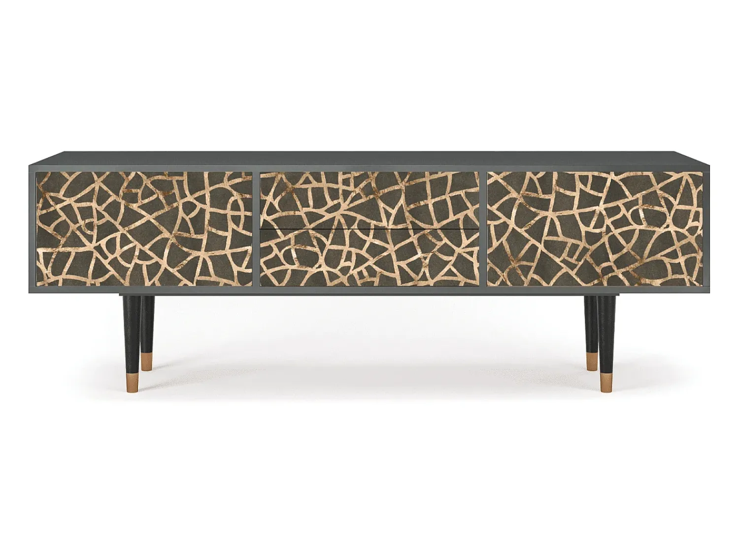 Móvel De Tv* Mueble de TV - 170х59х48 cm - T4 - Enlarged Leaf, Antracite Cinza antracite