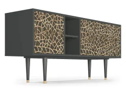 Móvel De Tv* Mueble de TV - 150х69х41 cm - T5 - Enlarged Leaf, Antracite Cinza antracite