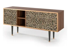 Móvel De Tv* Mueble de TV - 150х69х41 cm - T5 - Enlarged Leaf, Nogueira Castanho
