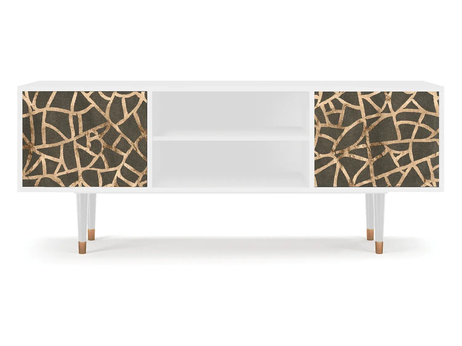 Móvel De Tv* Mueble de TV - 170х69х48 cm - T2 - Enlarged Leaf, Branco Bege