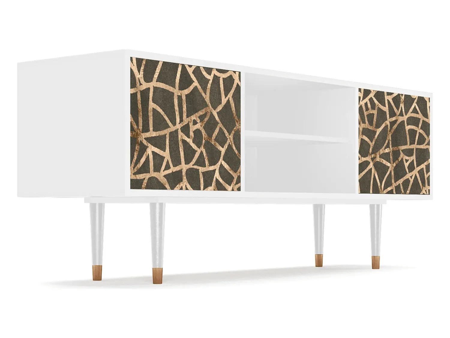 Móvel De Tv* Mueble de TV - 170х69х48 cm - T2 - Enlarged Leaf, Branco Bege