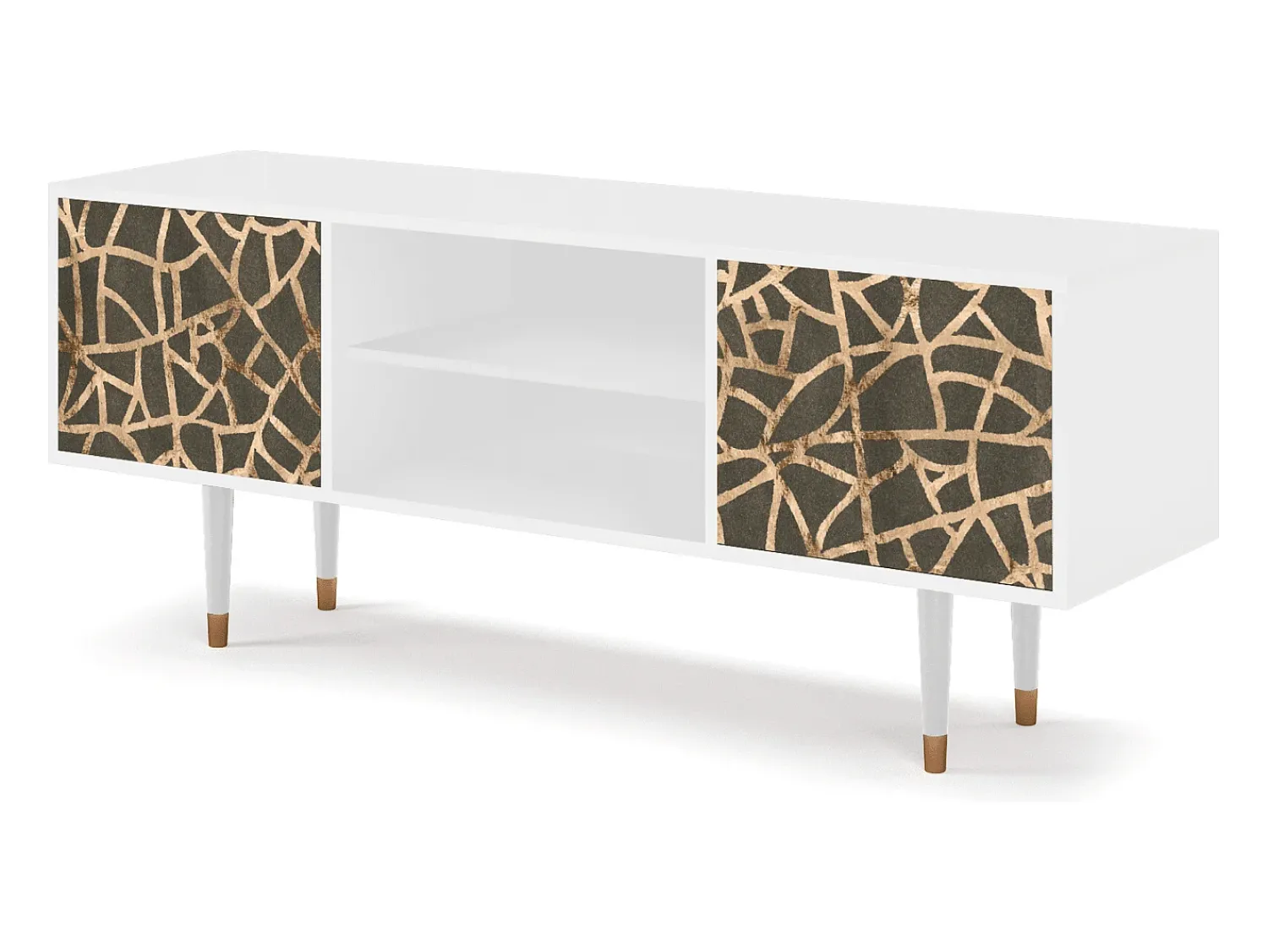 Móvel De Tv* Mueble de TV - 170х69х48 cm - T2 - Enlarged Leaf, Branco Bege