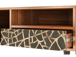 Outlet Mueble de TV - 115х59х48 cm - T3 - Enlarged Leaf, Nogueira Castanho