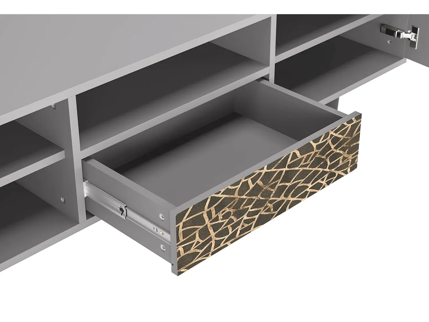 Best Mueble de TV - 170х59х41 cm - T6 - Enlarged Leaf, Cinza Cinzento
