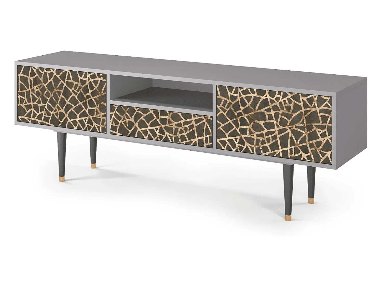 Best Mueble de TV - 170х59х41 cm - T6 - Enlarged Leaf, Cinza Cinzento