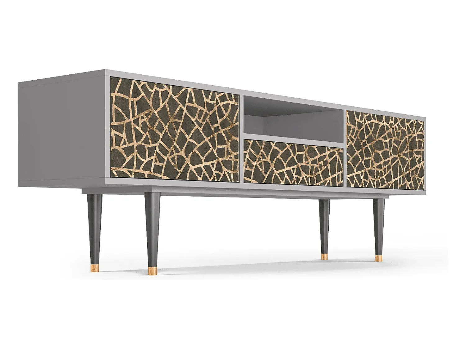 Best Mueble de TV - 170х59х41 cm - T6 - Enlarged Leaf, Cinza Cinzento