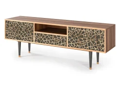 Móvel De Tv* Mueble de TV - 170х59х41 cm - T6 - Enlarged Leaf, Nogueira Castanho