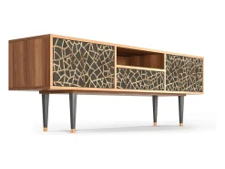 Móvel De Tv* Mueble de TV - 170х59х41 cm - T6 - Enlarged Leaf, Nogueira Castanho