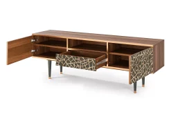 Móvel De Tv* Mueble de TV - 170х59х41 cm - T6 - Enlarged Leaf, Nogueira Castanho