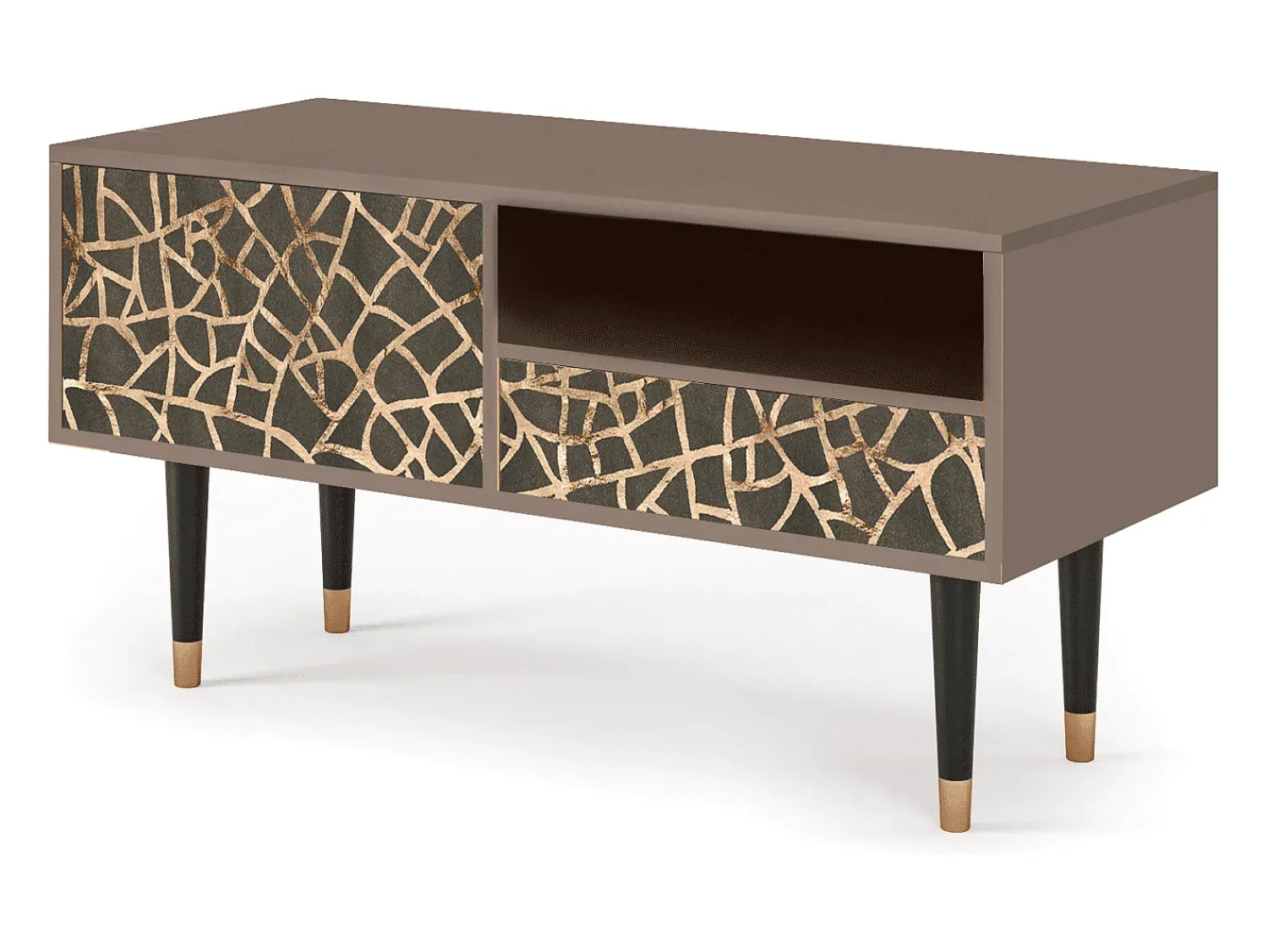 Móvel De Tv* Mueble de TV - 115х59х48 cm - T3 - Enlarged Leaf, Latte Bege