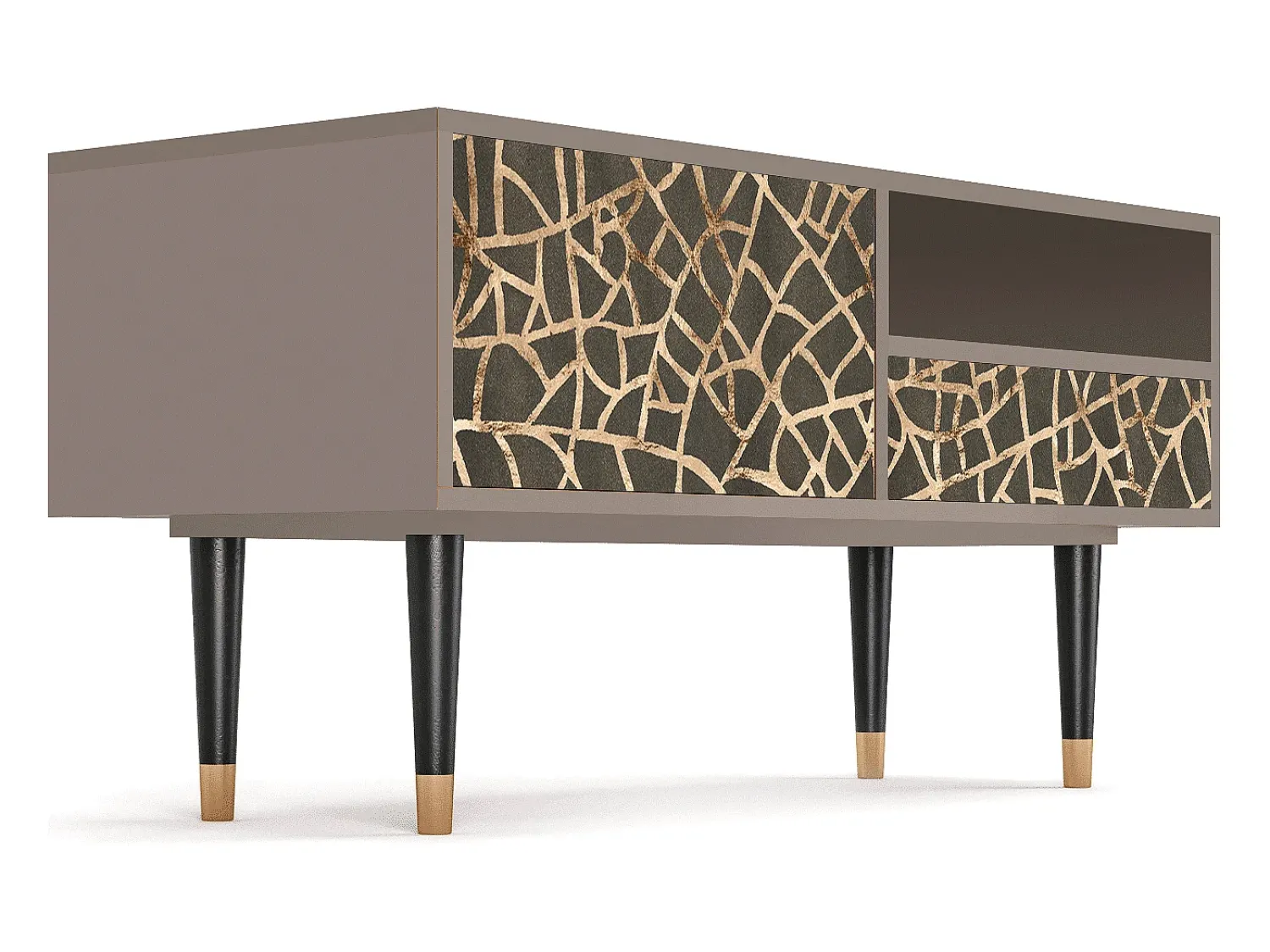 Móvel De Tv* Mueble de TV - 115х59х48 cm - T3 - Enlarged Leaf, Latte Bege