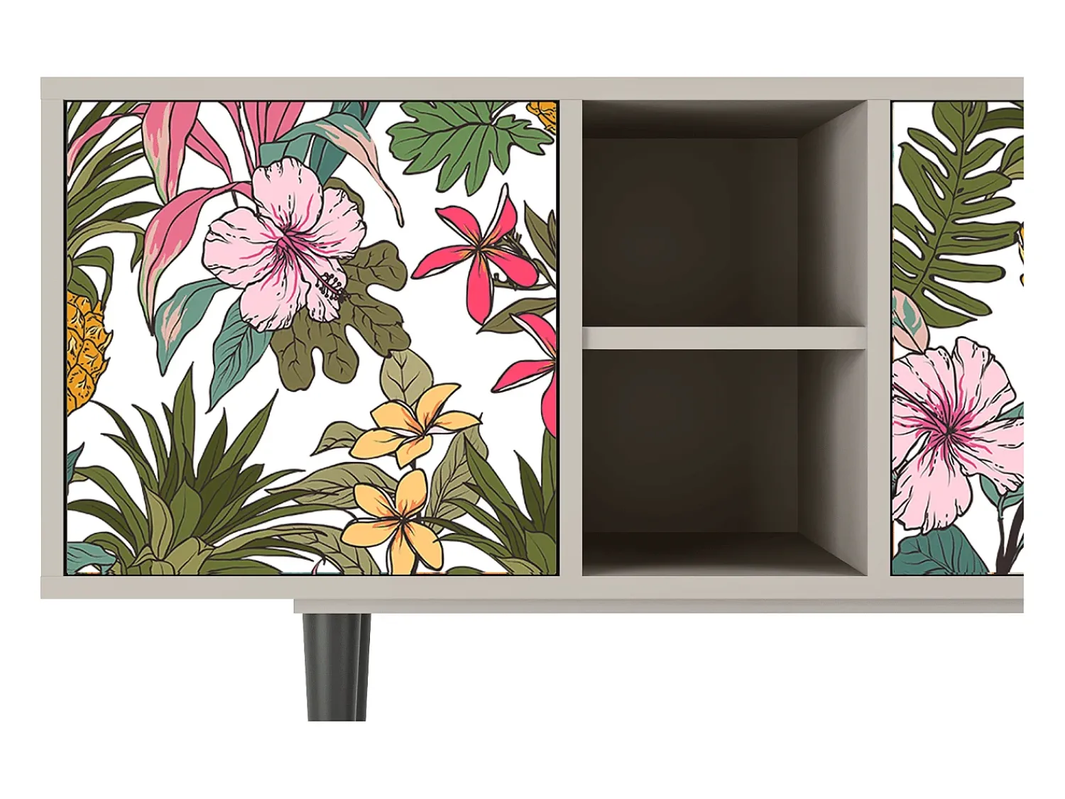 New Mueble de TV - 150х69х41 cm - T5 - Estival Fruit, Areia Bege