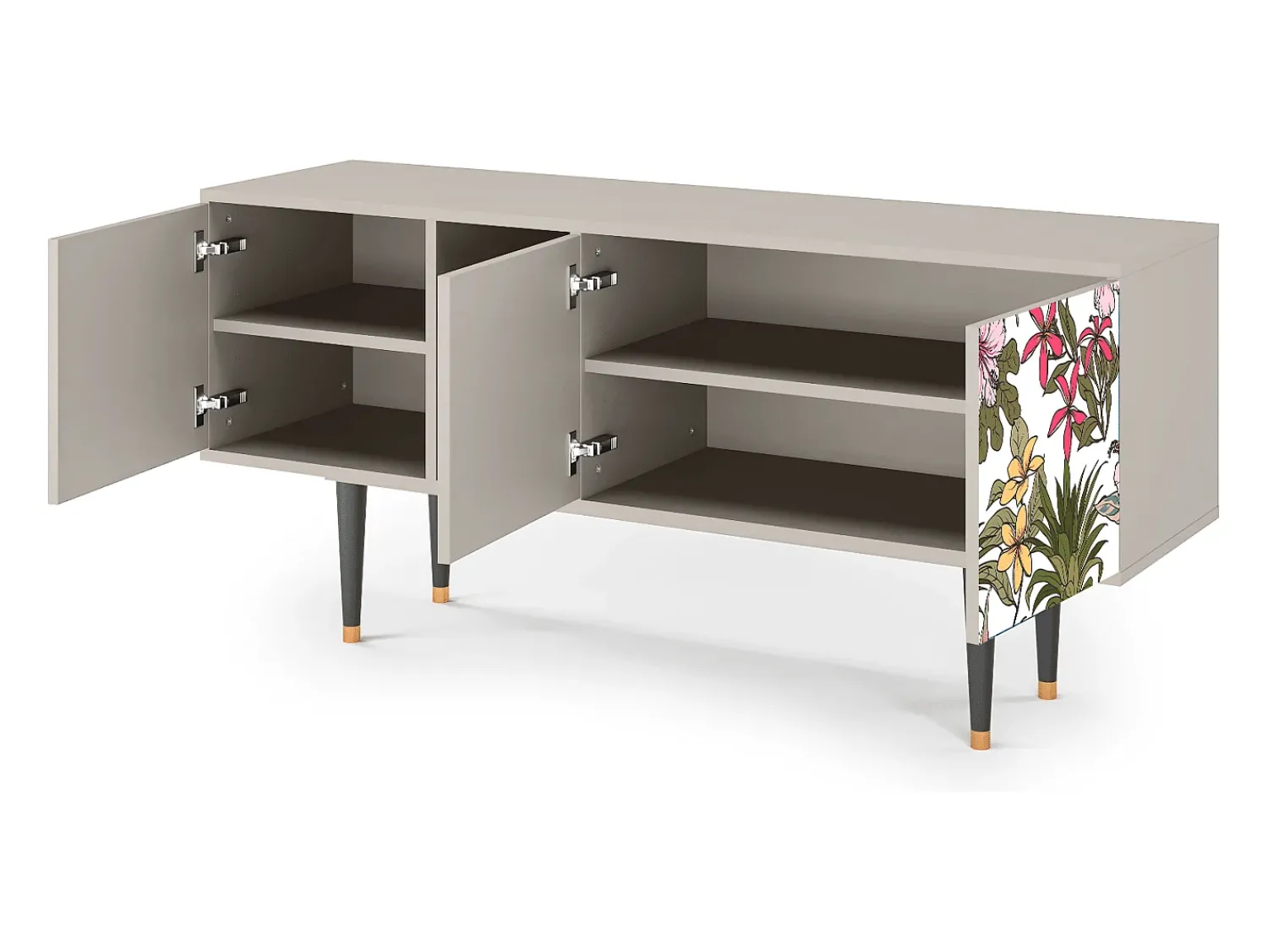 New Mueble de TV - 150х69х41 cm - T5 - Estival Fruit, Areia Bege