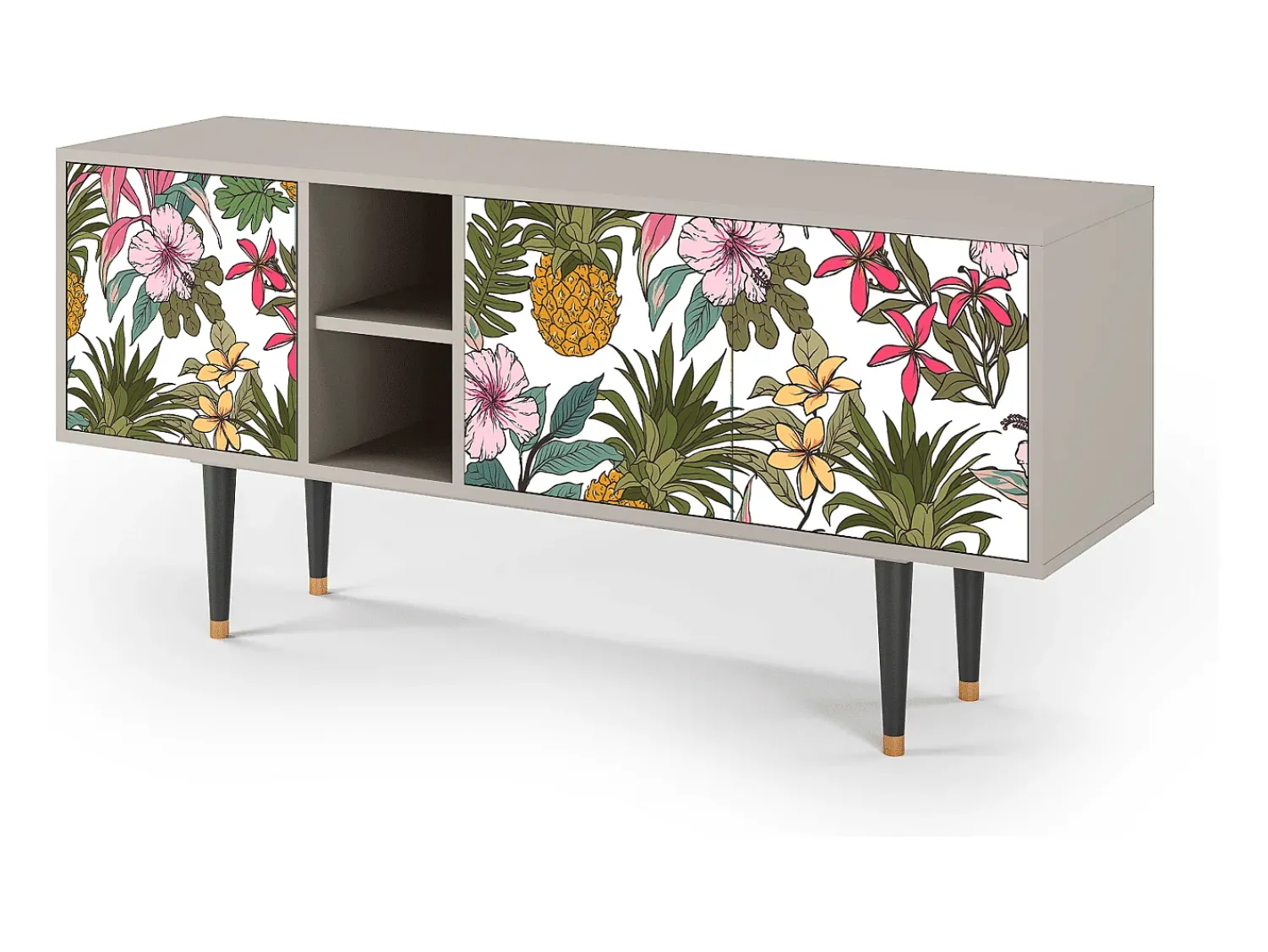 New Mueble de TV - 150х69х41 cm - T5 - Estival Fruit, Areia Bege