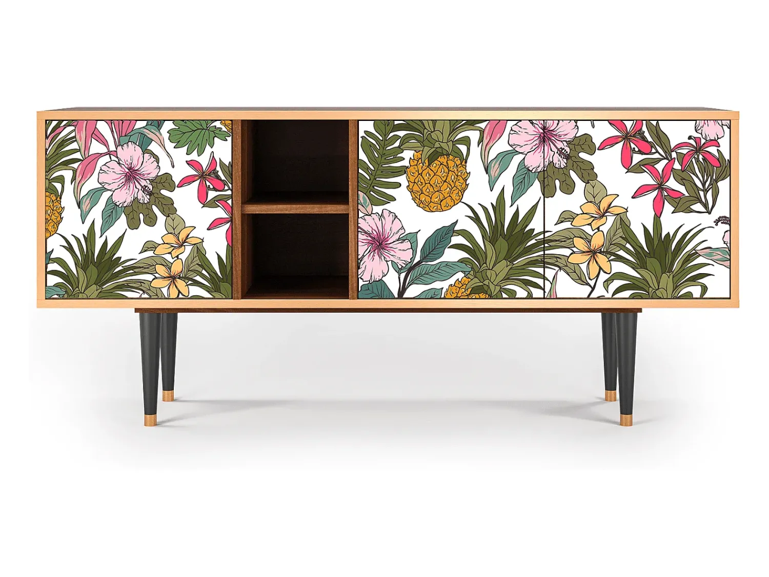 Móvel De Tv| Mueble de TV - 150х69х41 cm - T5 - Estival Fruit, Nogueira Castanho