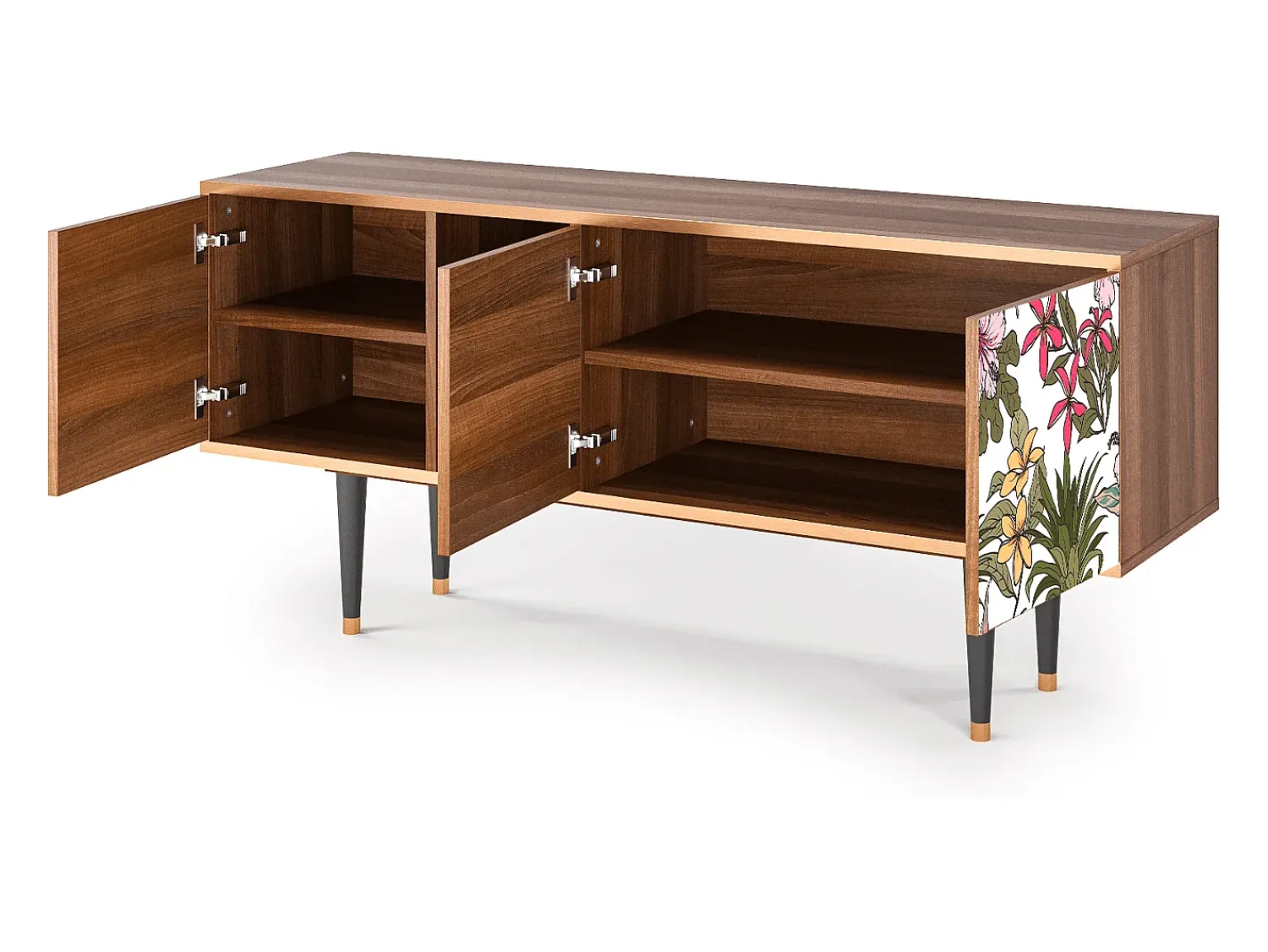 Móvel De Tv| Mueble de TV - 150х69х41 cm - T5 - Estival Fruit, Nogueira Castanho