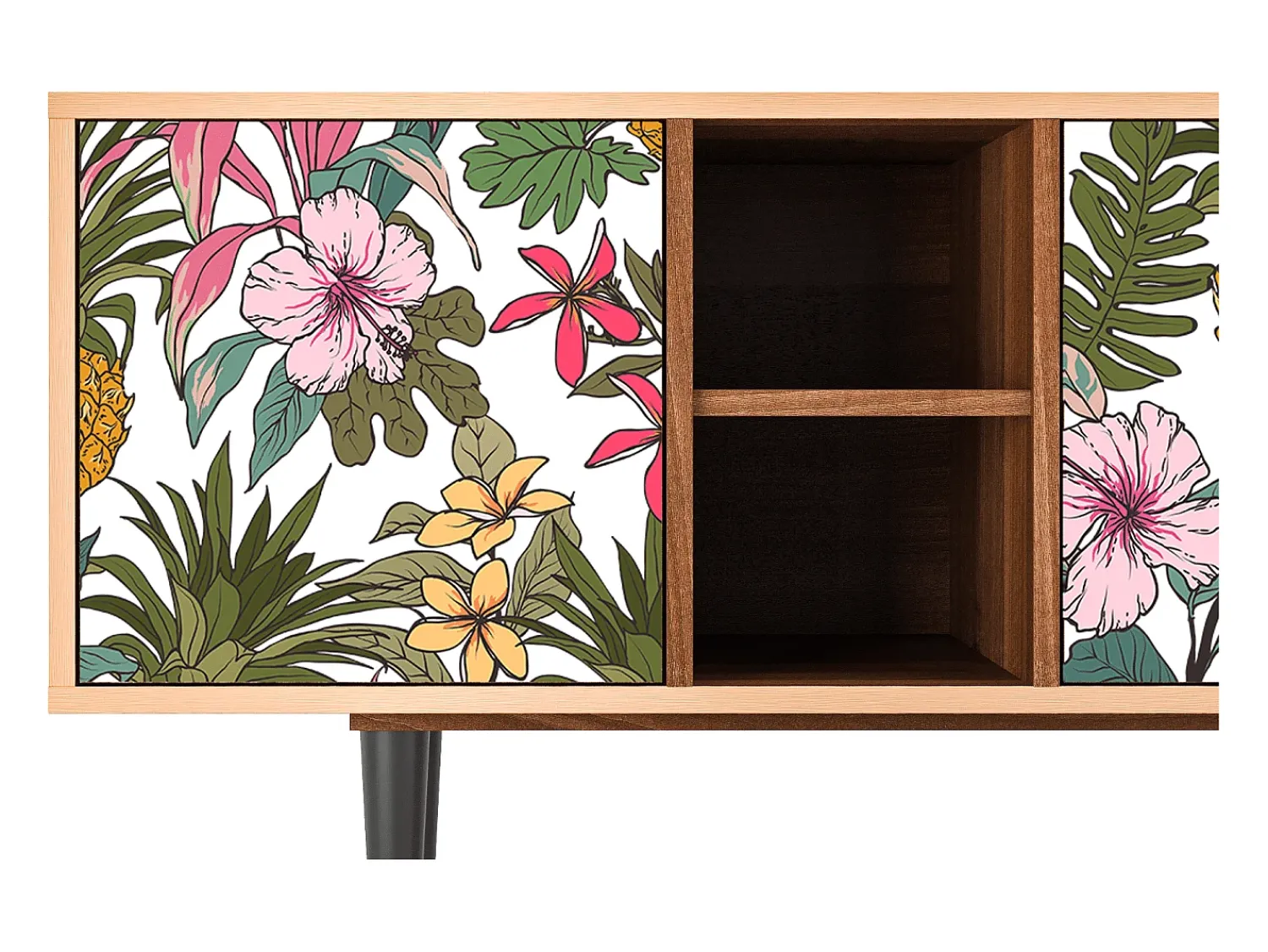 Móvel De Tv| Mueble de TV - 150х69х41 cm - T5 - Estival Fruit, Nogueira Castanho