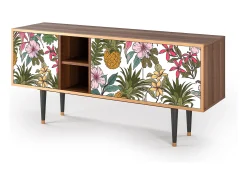 Móvel De Tv| Mueble de TV - 150х69х41 cm - T5 - Estival Fruit, Nogueira Castanho