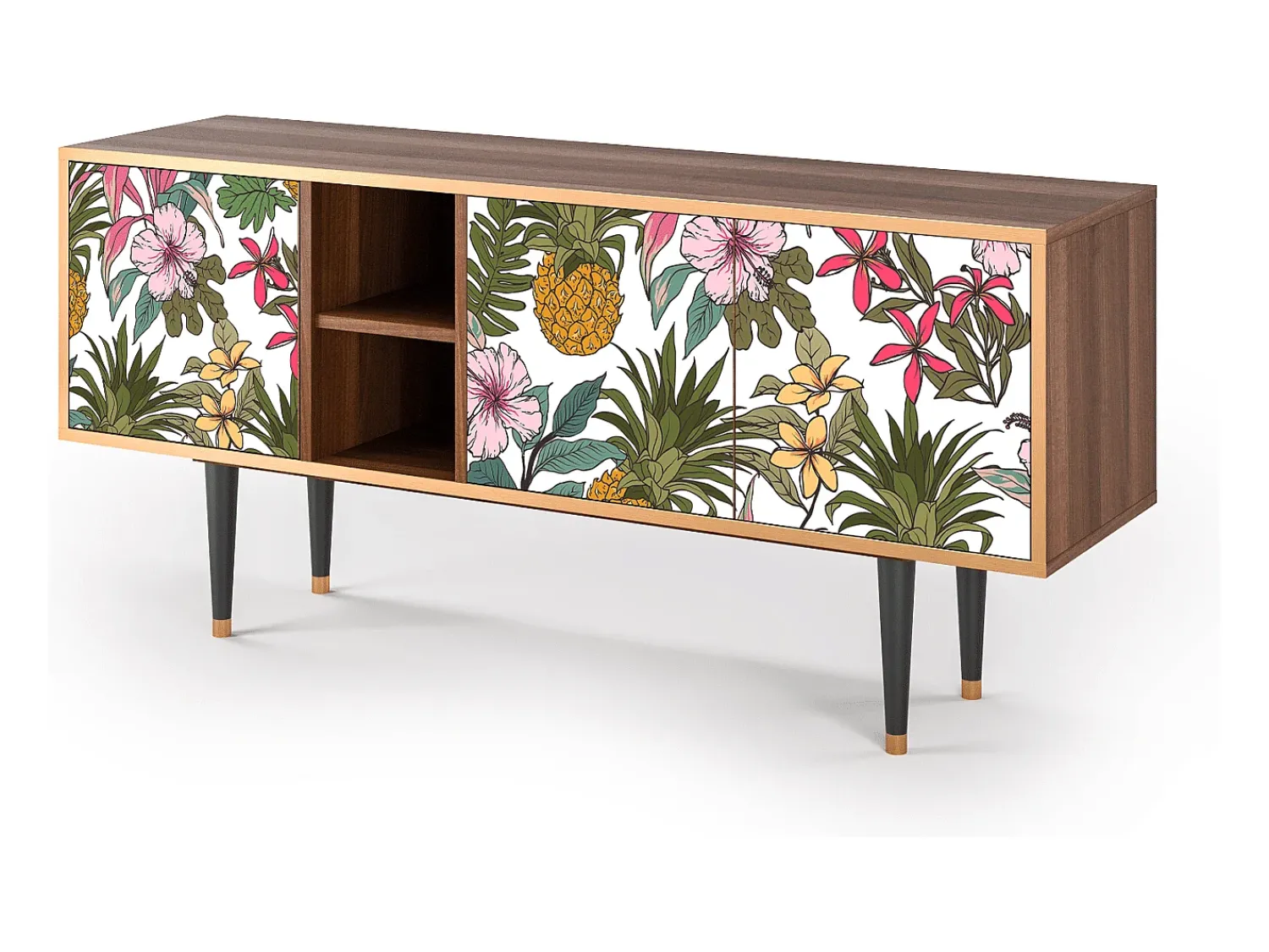 Móvel De Tv| Mueble de TV - 150х69х41 cm - T5 - Estival Fruit, Nogueira Castanho