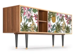 Móvel De Tv| Mueble de TV - 150х69х41 cm - T5 - Estival Fruit, Nogueira Castanho