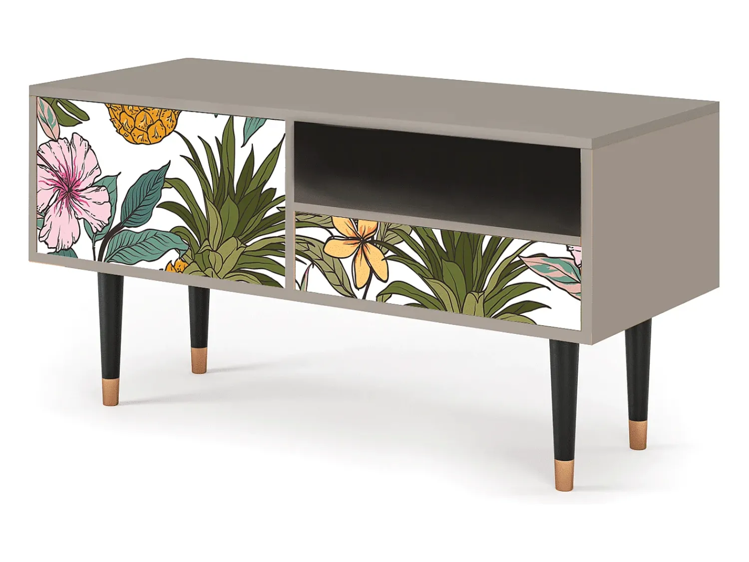New Mueble de TV - 115х59х48 cm - T3 - Estival Fruit, Areia Bege