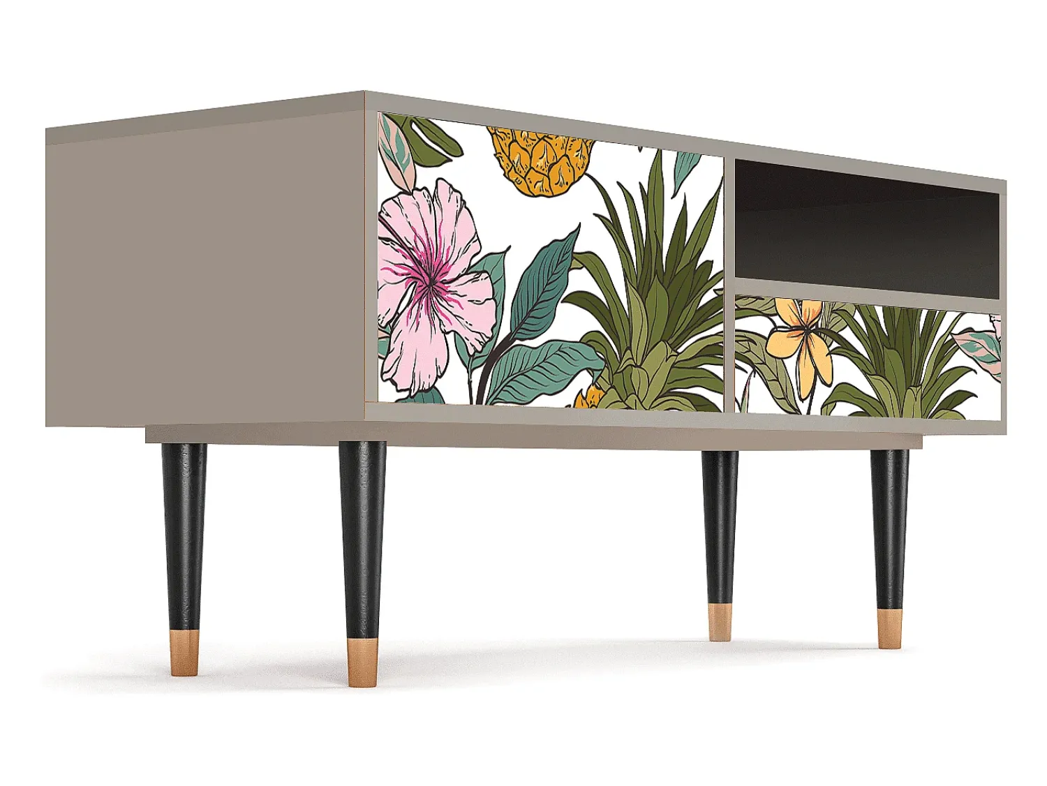 New Mueble de TV - 115х59х48 cm - T3 - Estival Fruit, Areia Bege