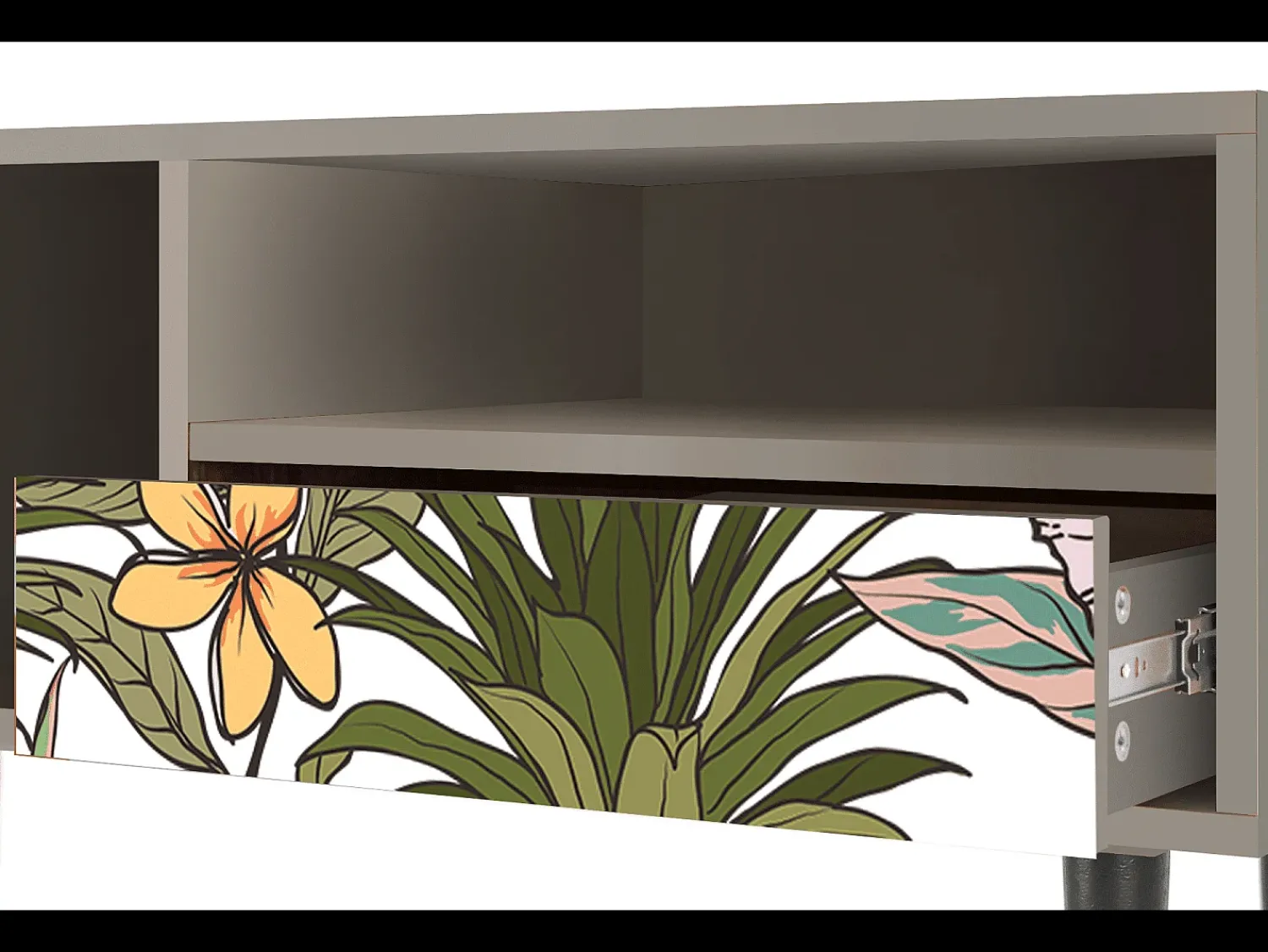New Mueble de TV - 115х59х48 cm - T3 - Estival Fruit, Areia Bege