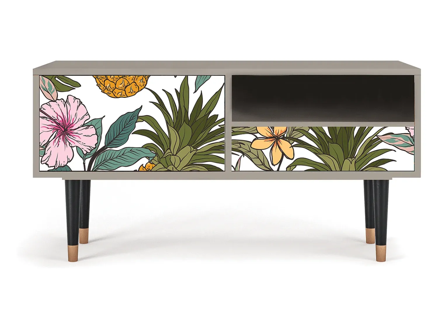 New Mueble de TV - 115х59х48 cm - T3 - Estival Fruit, Areia Bege