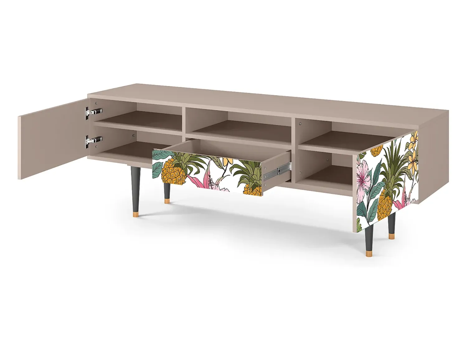 Móvel De Tv* Mueble de TV - 170х59х41 cm - T6 - Estival Fruit, Latte Bege