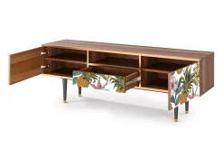 Móvel De Tv* Mueble de TV - 170х59х41 cm - T6 - Estival Fruit, Nogueira Castanho
