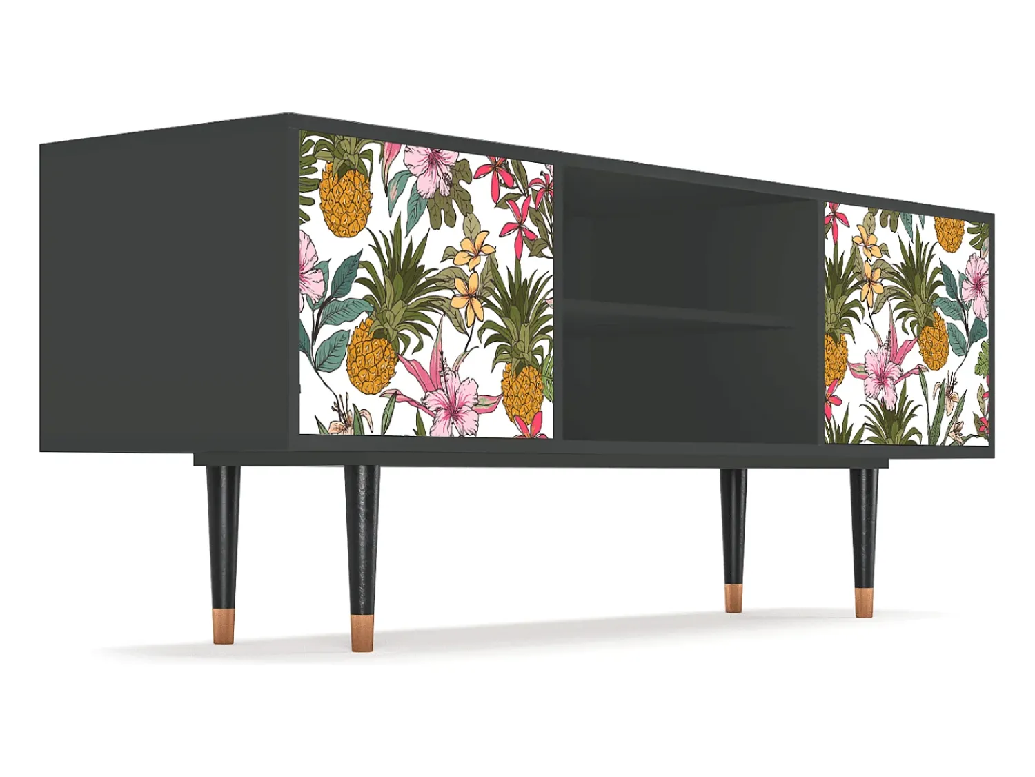 Móvel De Tv| Mueble de TV - 170х69х48 cm - T2 - Estival Fruit, Antracite Cinza antracite