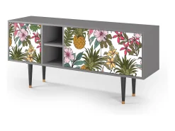 Móvel De Tv* Mueble de TV - 150х69х41 cm - T5 - Estival Fruit, Cinza Cinzento