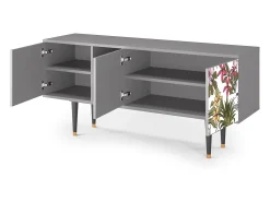 Móvel De Tv* Mueble de TV - 150х69х41 cm - T5 - Estival Fruit, Cinza Cinzento