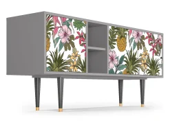 Móvel De Tv* Mueble de TV - 150х69х41 cm - T5 - Estival Fruit, Cinza Cinzento