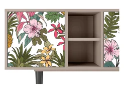 Móvel De Tv| Mueble de TV - 150х69х41 cm - T5 - Estival Fruit, Latte Bege