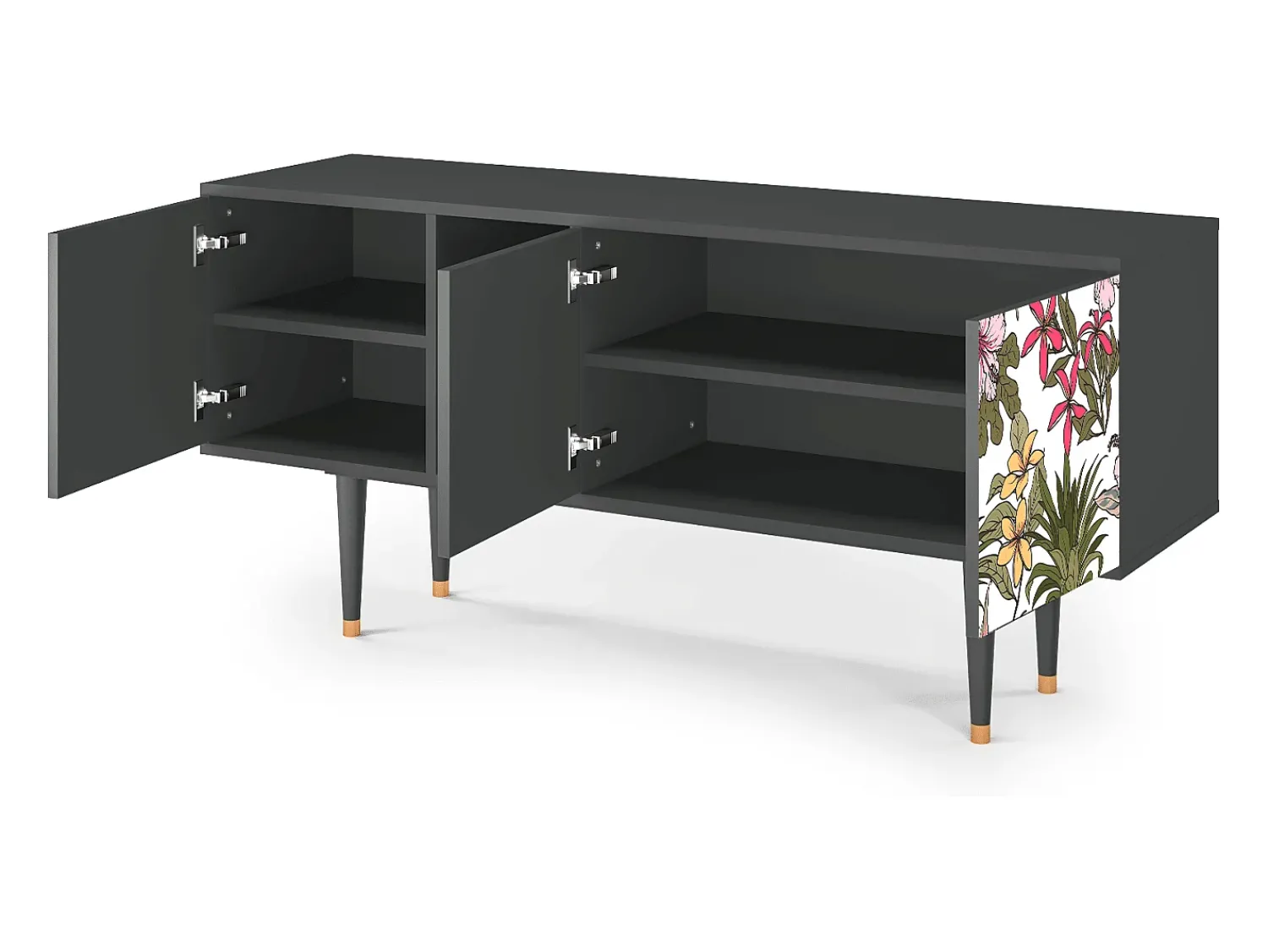 Mueble de TV - 150х69х41 cm - T5 - Estival Fruit, Antracite^ Móvel De Tv