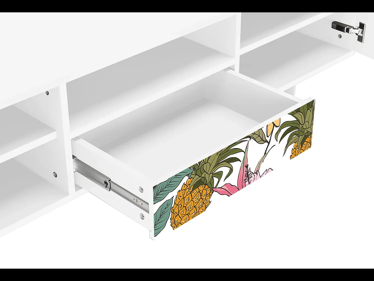 Mueble de TV - 170х59х41 cm - T6 - Estival Fruit, Branco^ Móvel De Tv