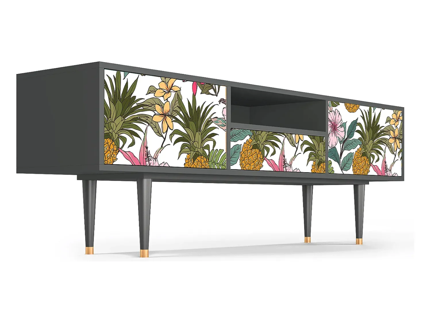 Discount Mueble de TV - 170х59х41 cm - T6 - Estival Fruit, Antracite Cinza antracite