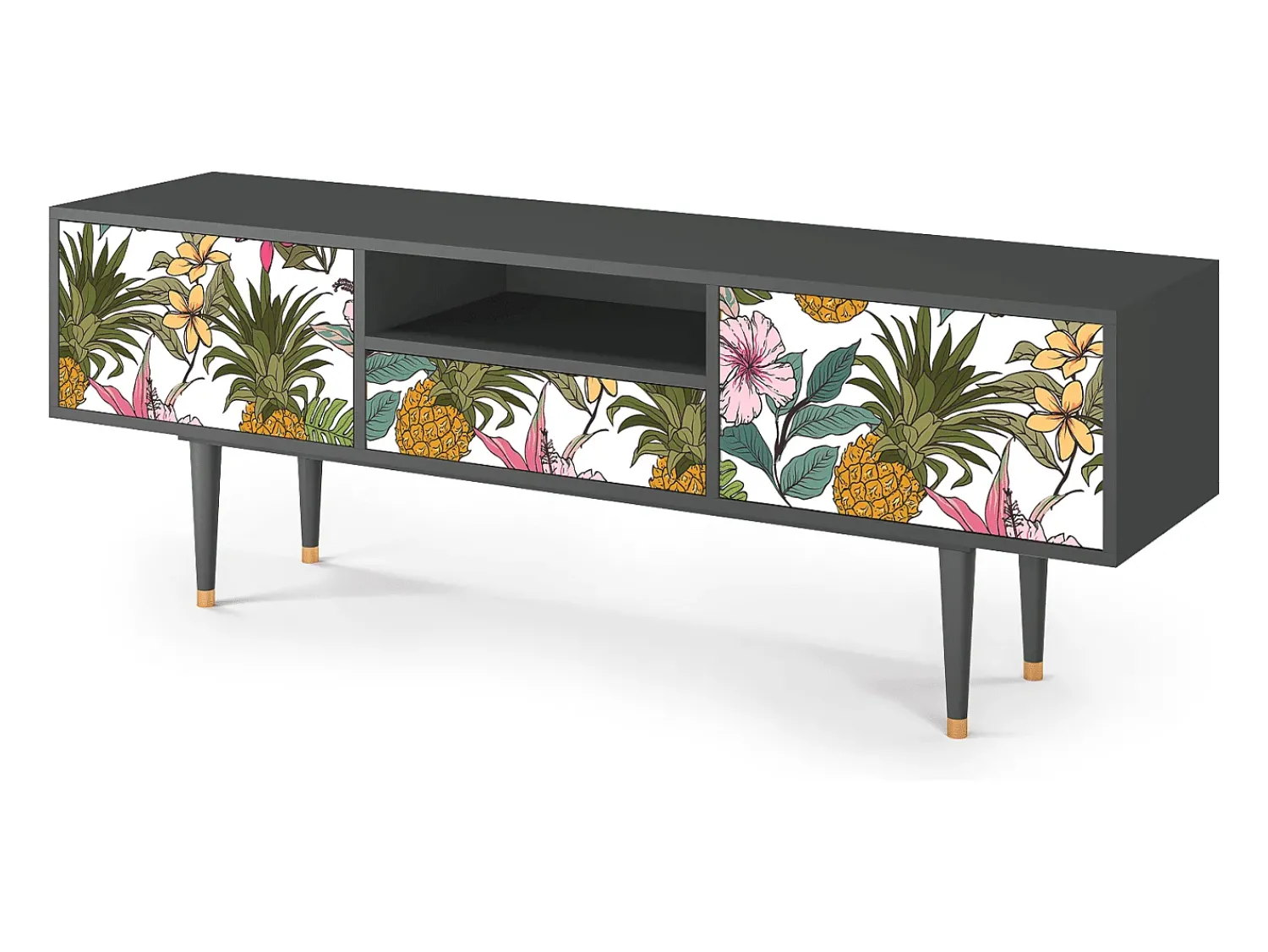 Discount Mueble de TV - 170х59х41 cm - T6 - Estival Fruit, Antracite Cinza antracite