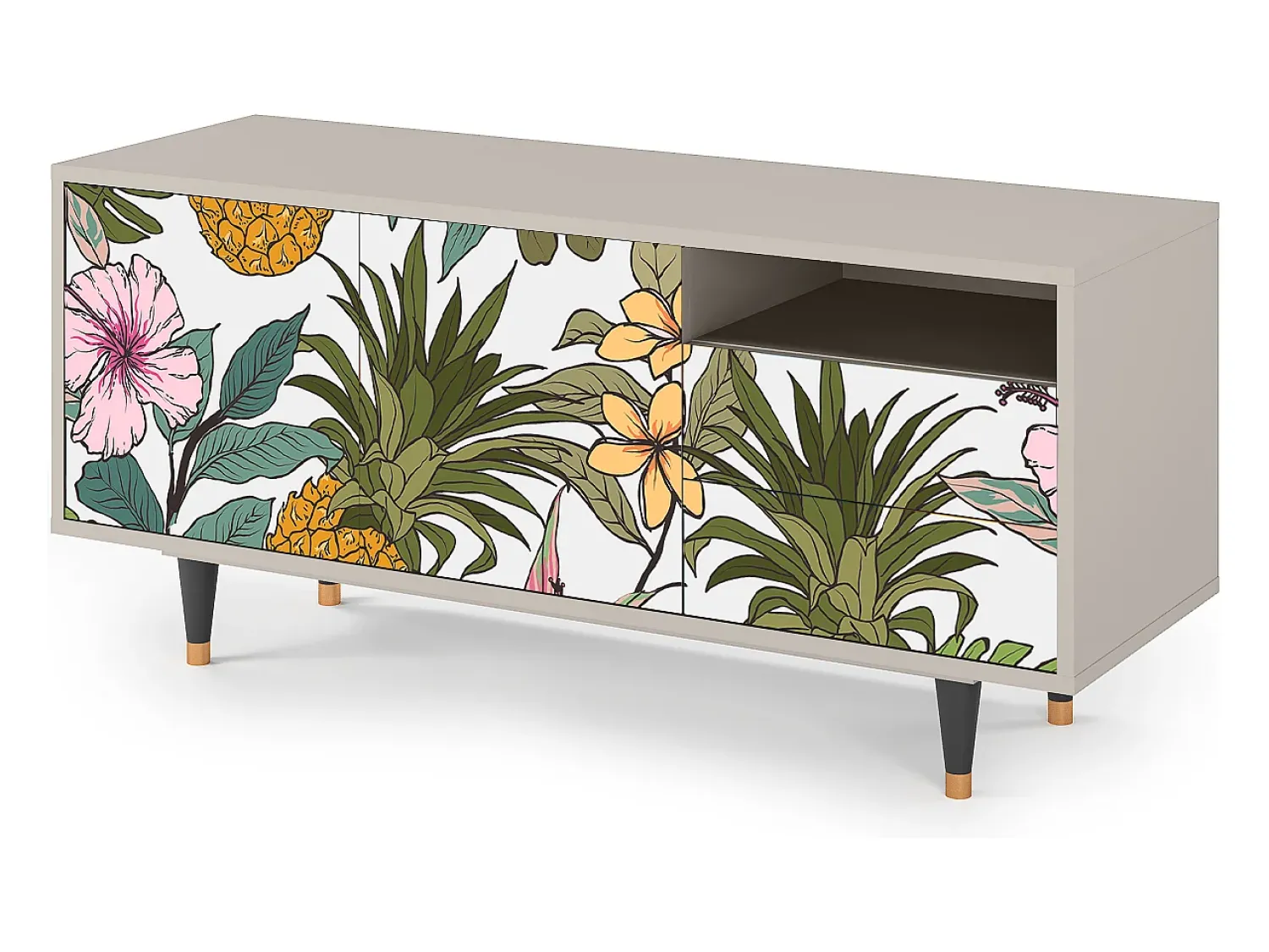 Mueble de TV - 125х56х41 cm - T7 - Estival Fruit, Areia^ Móvel De Tv