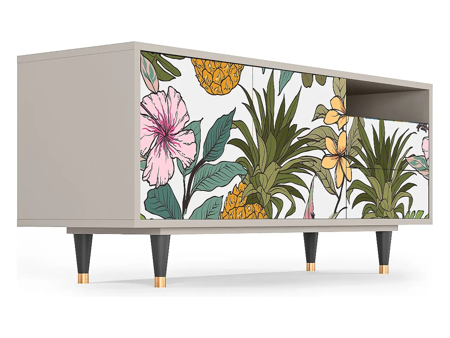 Mueble de TV - 125х56х41 cm - T7 - Estival Fruit, Areia^ Móvel De Tv