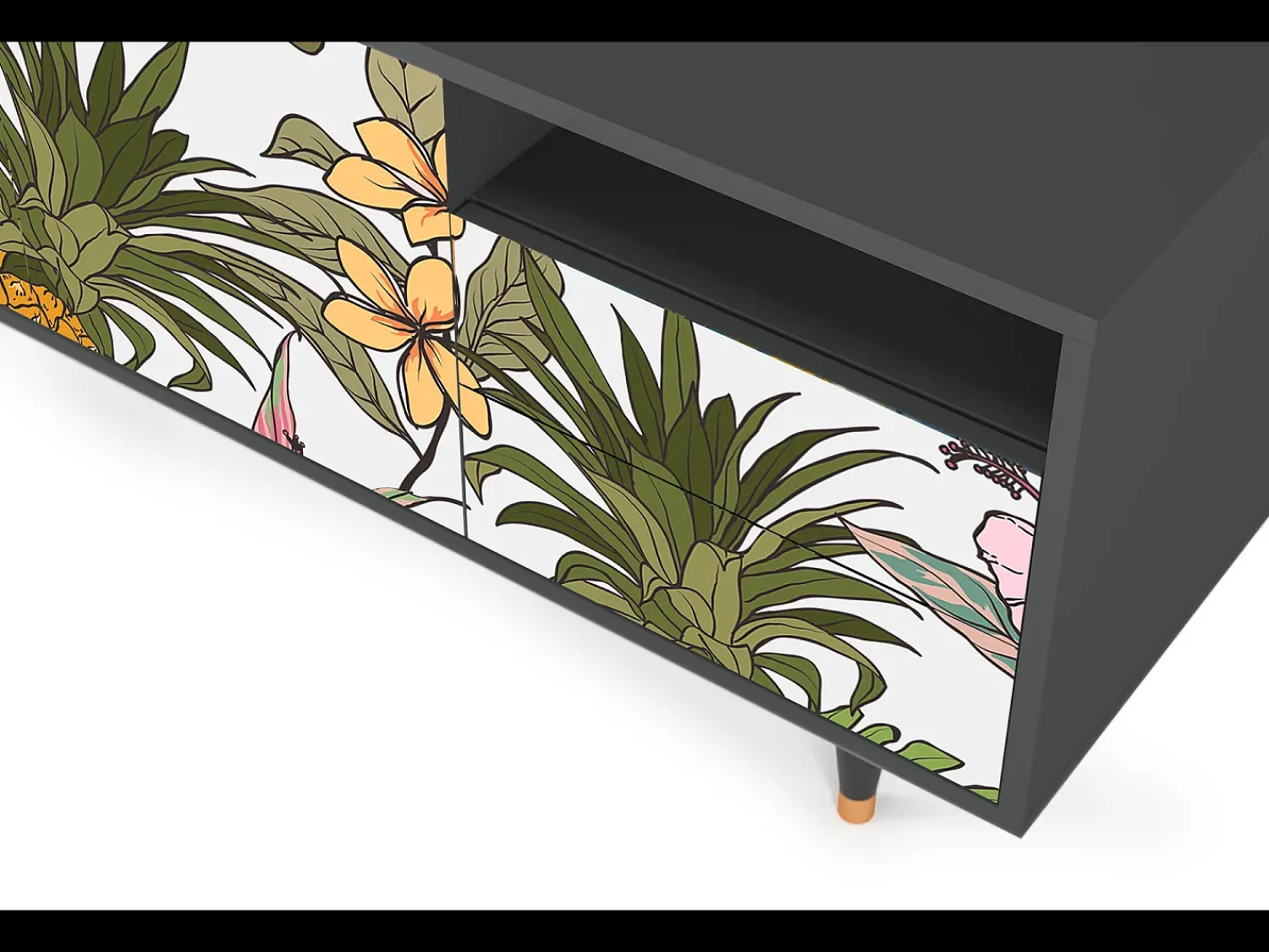 Mueble de TV - 125х56х41 cm - T7 - Estival Fruit, Antracite^ Móvel De Tv