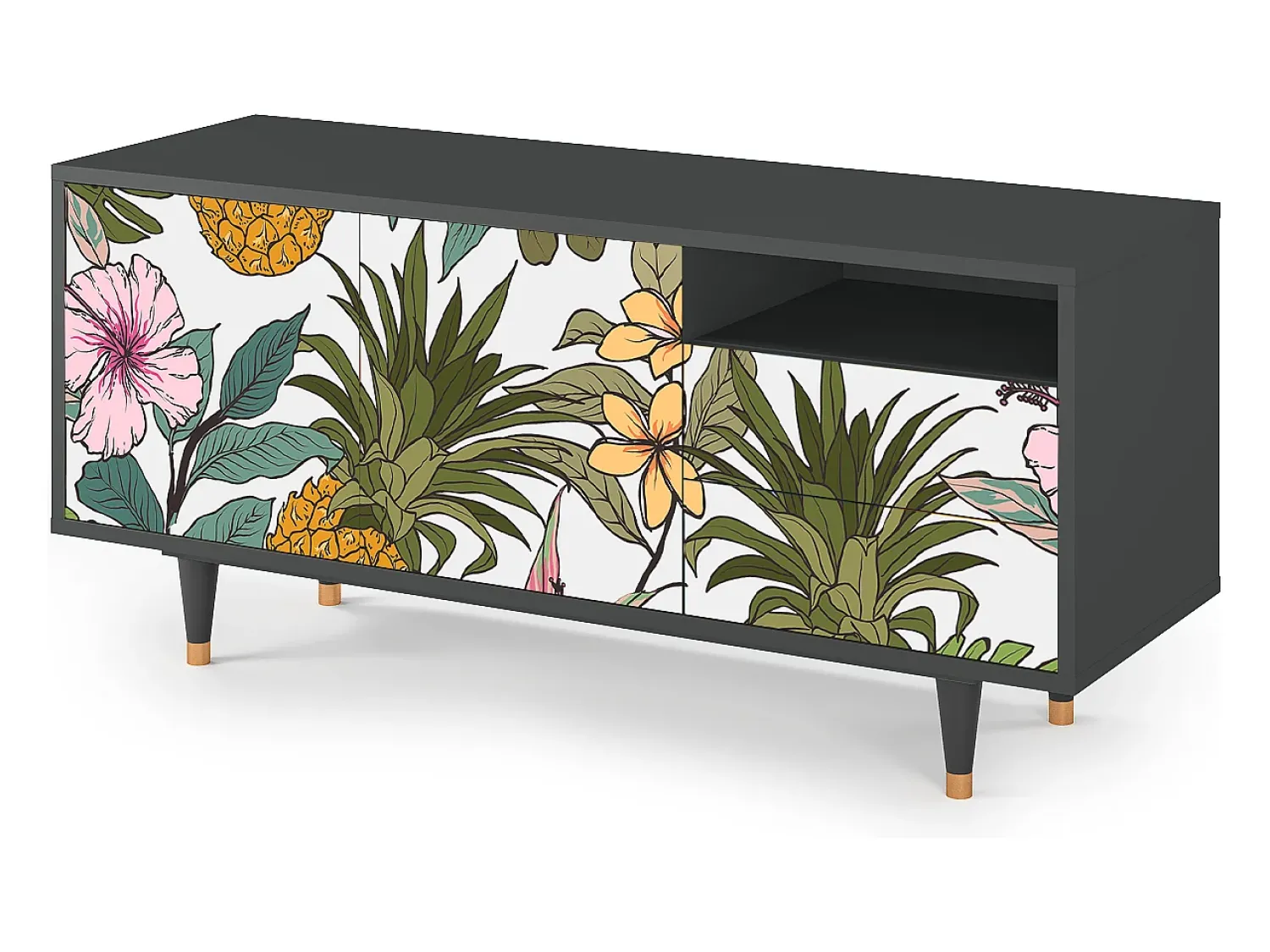 Mueble de TV - 125х56х41 cm - T7 - Estival Fruit, Antracite^ Móvel De Tv