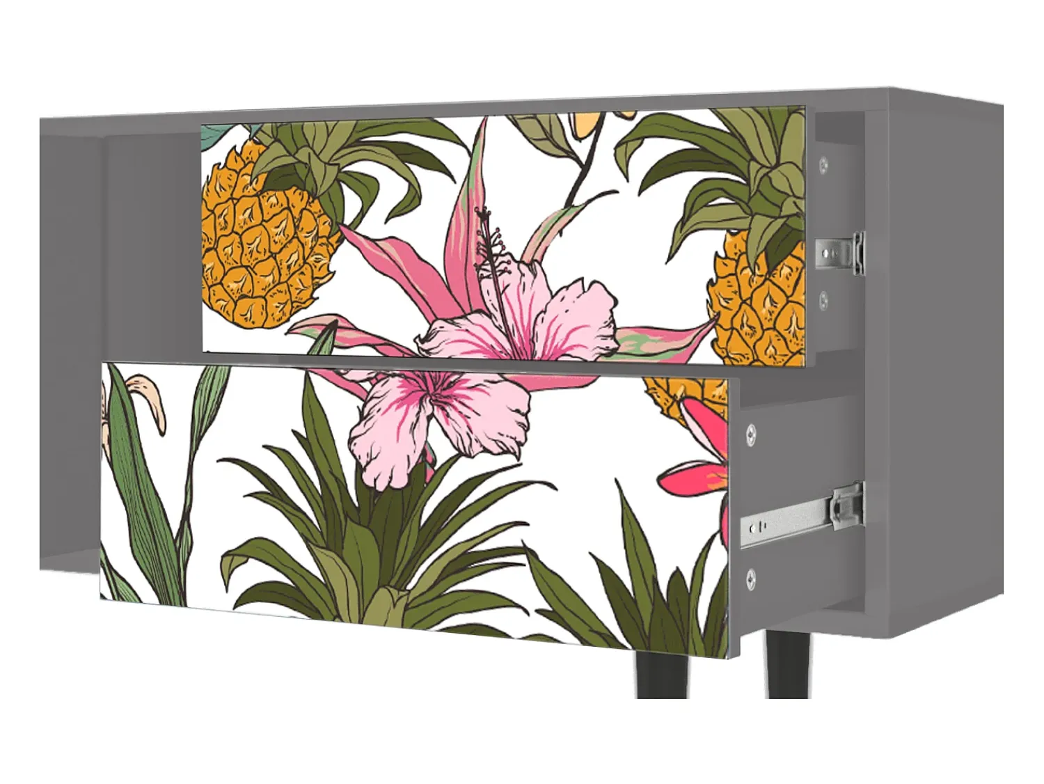 Móvel De Tv| Mueble de TV - 170х69х48 cm - T1 - Estival Fruit, Cinza Cinzento