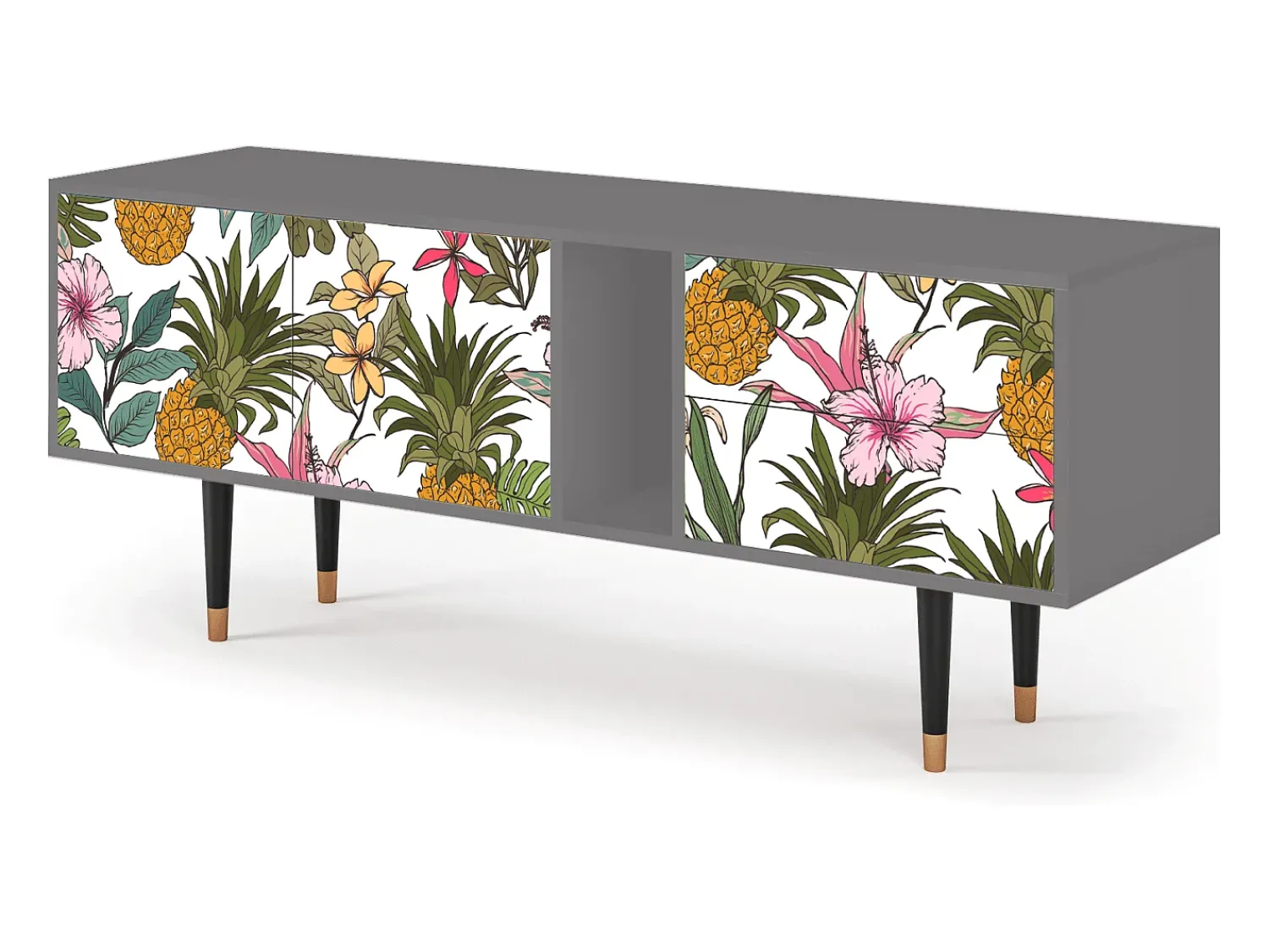 Móvel De Tv| Mueble de TV - 170х69х48 cm - T1 - Estival Fruit, Cinza Cinzento