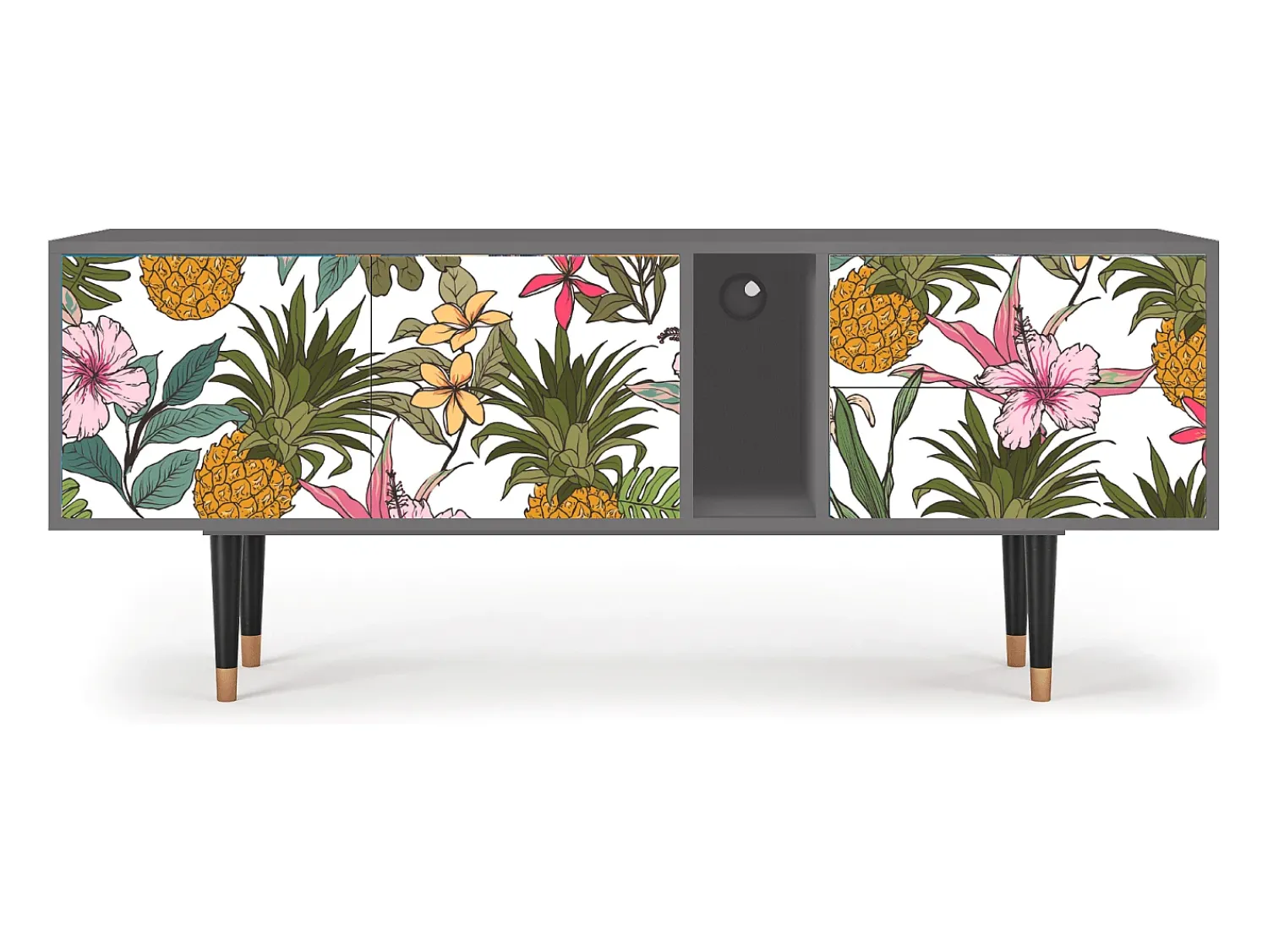Móvel De Tv| Mueble de TV - 170х69х48 cm - T1 - Estival Fruit, Cinza Cinzento