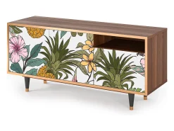 Móvel De Tv| Mueble de TV - 125х56х41 cm - T7 - Estival Fruit, Nogueira Castanho